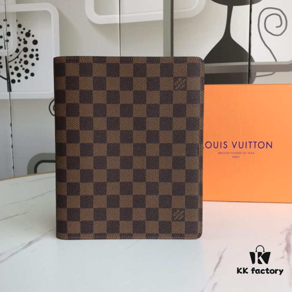 2020 Hot Selling Extra Large Checkbook Wallet with 6 Card Slots, Cowhide Leather and LV Special Fabric, Gift Box Included, Approx. 18cm