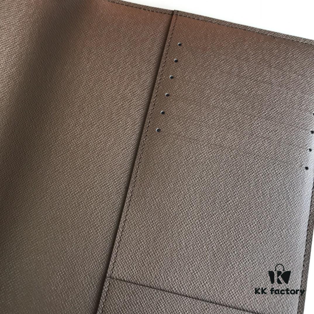 2020 Hot Selling Extra Large Checkbook Wallet with 6 Card Slots, Cowhide Leather and LV Special Fabric, Gift Box Included, Approx. 18cm