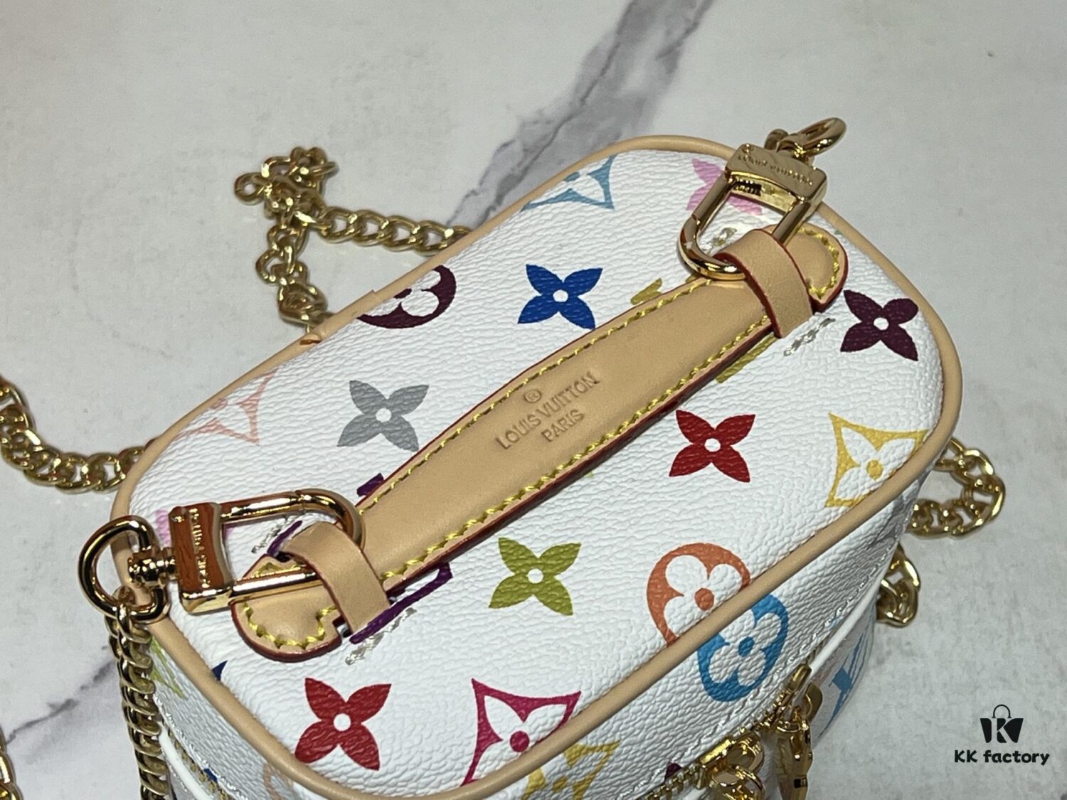 Upgraded Original M13747 M44495 M44936 M42263 M42265 LV Takashi Murakami Nice Mini Nano Pouch with Monogram Print in 33 Vibrant Colors, 2025 LV x Takashi Murakami Collaboration White Tricolor and Black Tricolor Twelve-Section Series, Popular Worldwide Among Celebrities