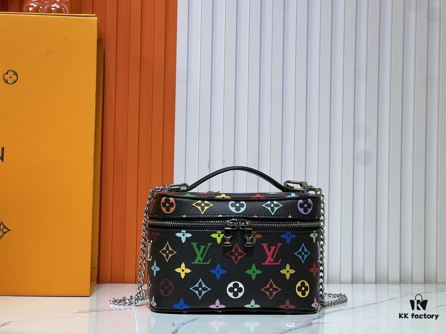 Takashi Murakami x LV Nice Mini Nano Pouch in Monogram Multicolor Coated Canvas