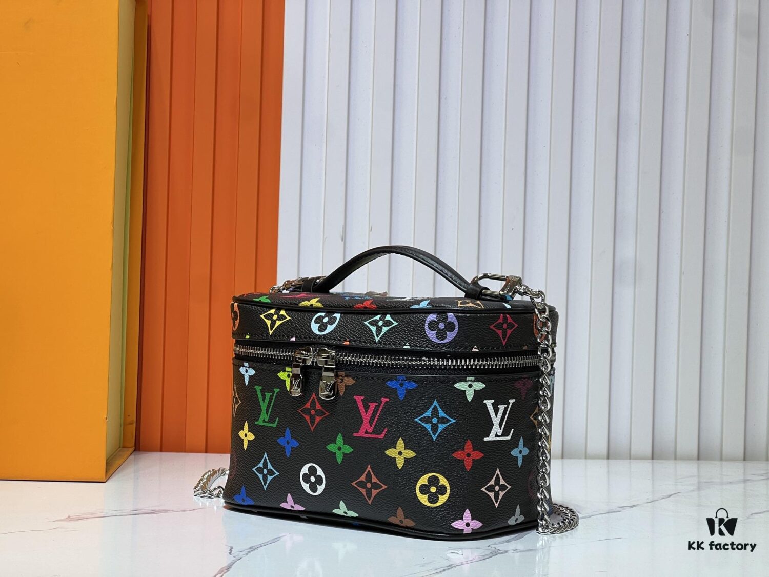 Takashi Murakami x LV Nice Mini Nano Pouch in Monogram Multicolor Coated Canvas