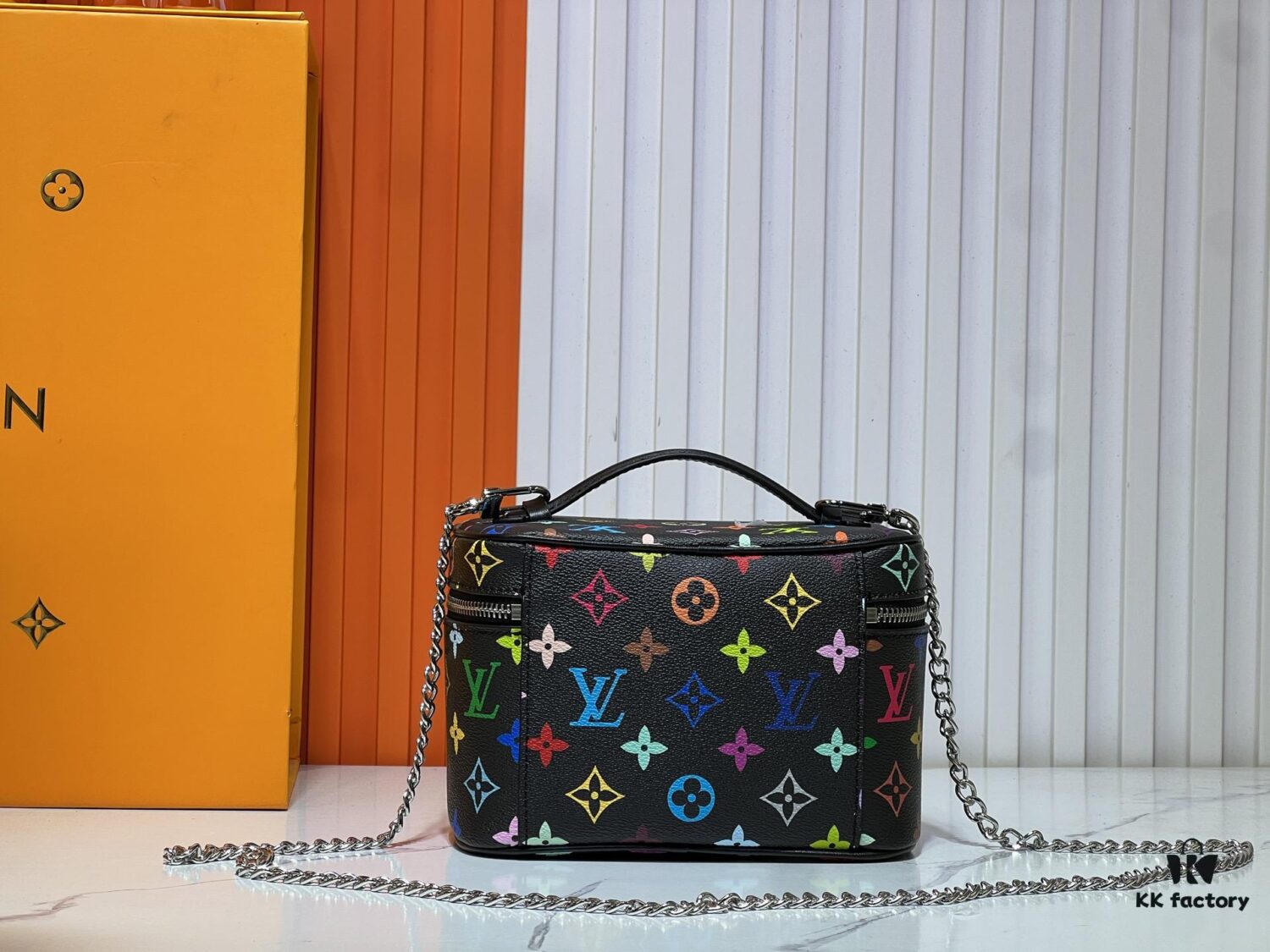 Takashi Murakami x LV Nice Mini Nano Pouch in Monogram Multicolor Coated Canvas