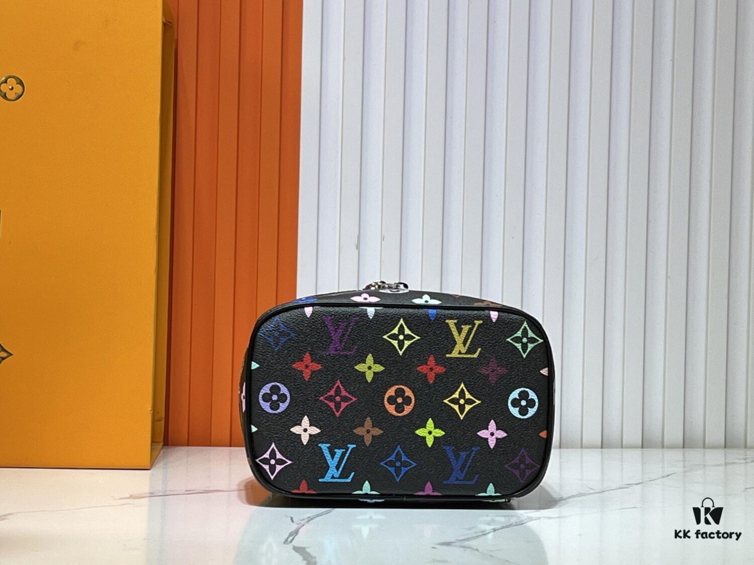 Takashi Murakami x LV Nice Mini Nano Pouch in Monogram Multicolor Coated Canvas