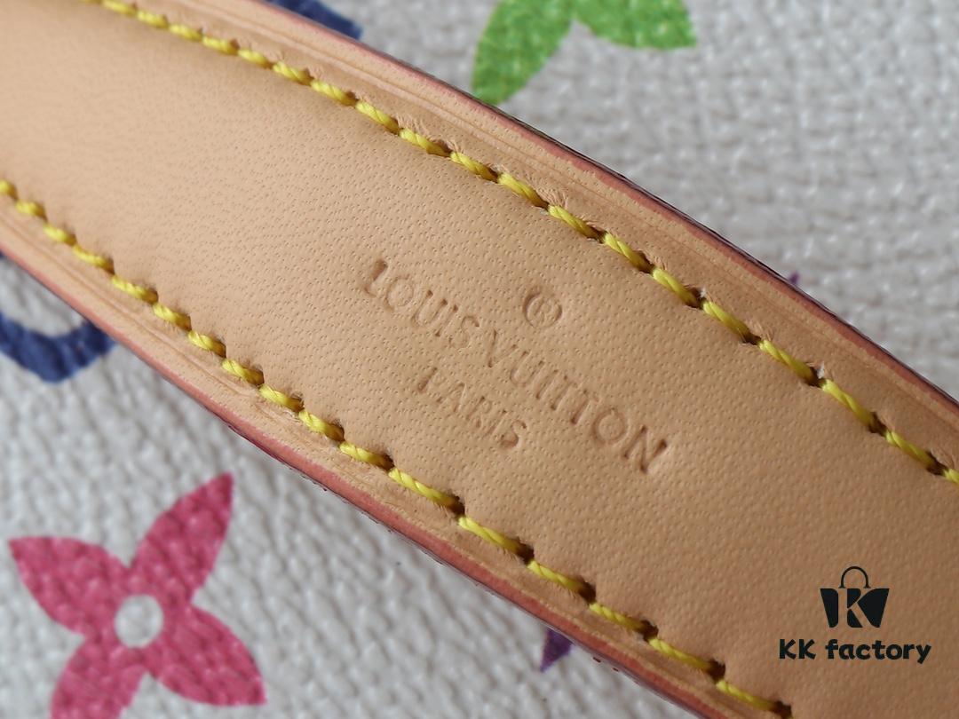 Upgraded Original M13747 M44495 M44936 M42263 LV Takashi Murakami Nice Mini Nano Pouch with Monogram Print in 33 Vibrant Colors, 2025 LV x Takashi Murakami Collaboration White Tricolor and Black Tricolor Twelve-Section Series, Popular Worldwide Among Celebrities