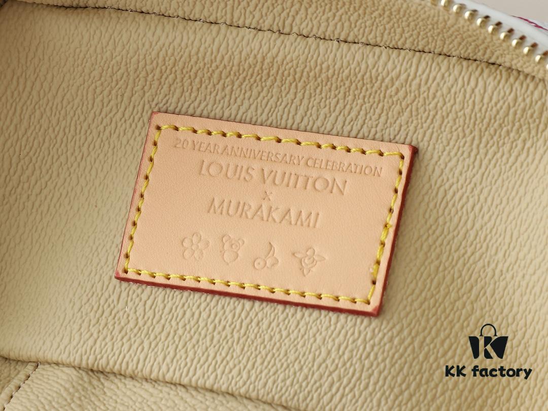 Upgraded Original M13747 M44495 M44936 M42263 LV Takashi Murakami Nice Mini Nano Pouch with Monogram Print in 33 Vibrant Colors, 2025 LV x Takashi Murakami Collaboration White Tricolor and Black Tricolor Twelve-Section Series, Popular Worldwide Among Celebrities