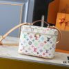 Upgraded Original M13747 M44495 M42265 M44936 M42263 LV Takashi Murakami Nice Mini Nano Pouch with Monogram Print in 33 Vibrant Colors, 2025 LV x Takashi Murakami Collaboration White Tricolor and Black Tricolor Twelve-Section Series, Popular Worldwide Among Celebrities