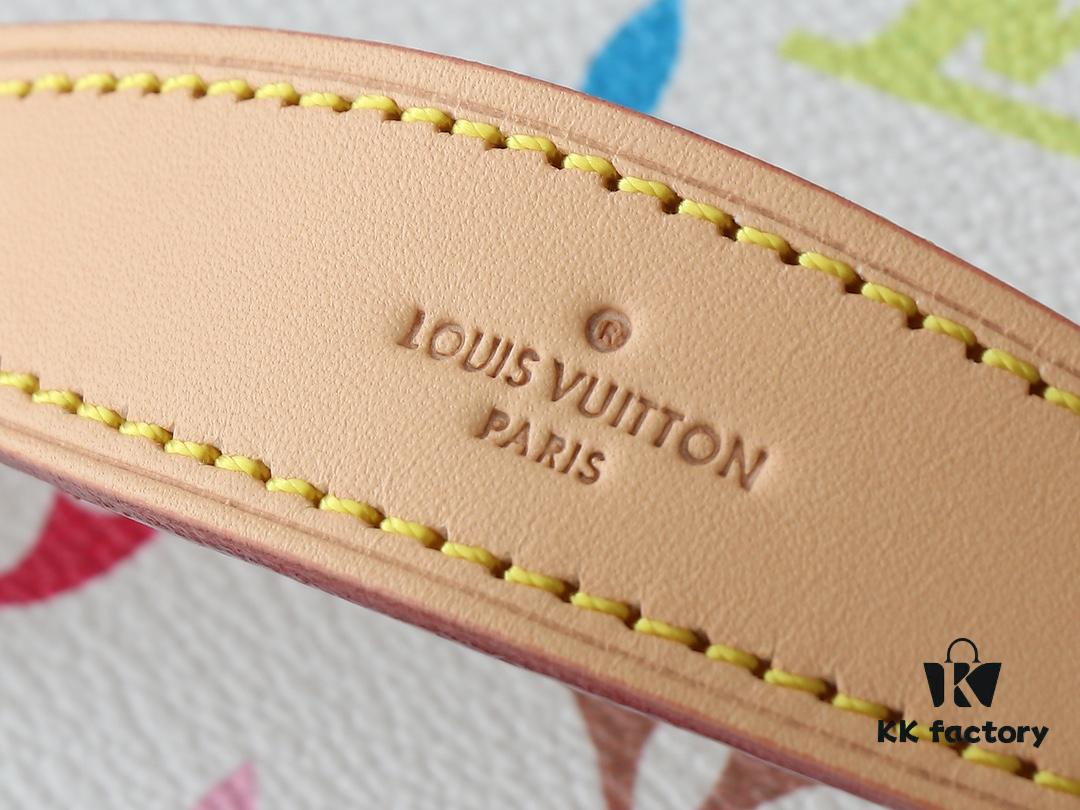 Upgraded Original M13747 M44495 M42265 M44936 M42263 LV Takashi Murakami Nice Mini Nano Pouch with Monogram Print in 33 Vibrant Colors, 2025 LV x Takashi Murakami Collaboration White Tricolor and Black Tricolor Twelve-Section Series, Popular Worldwide Among Celebrities