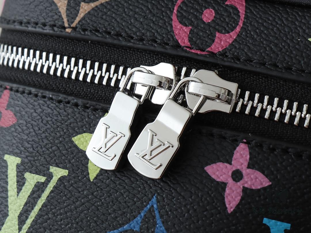 Upgraded Original M13747 M44495 M42265 M44936 M42263 LV Takashi Murakami Nice Mini Nano Cosmetic Pouch Featuring Monogram Print in 33 Vibrant Colors, 2025 LV x Takashi Murakami Collaboration White Tricolor and Black Tricolor Twelve-Section Series, Globally Popular Among Celebrities