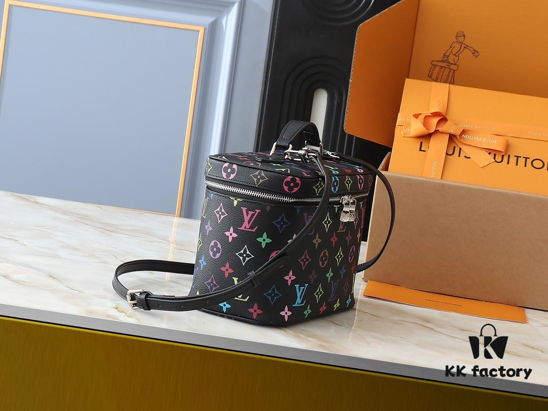 Upgraded Original M13747 M44495 M42265 M44936 M42263 LV Takashi Murakami Nice Mini Nano Pouch with Monogram Print in 33 Vibrant Colors, 2025 LV x Takashi Murakami Collaboration White Tricolor and Black Tricolor Twelve-Section Series, Popular Worldwide Among Celebrities