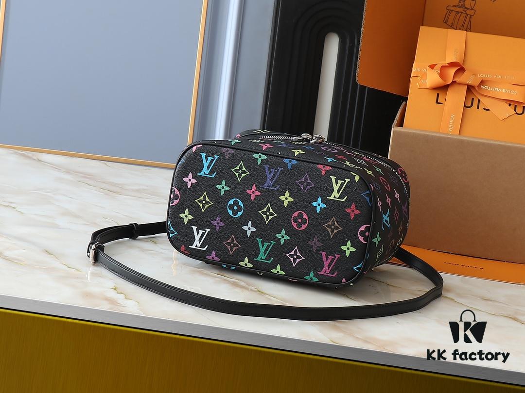 Upgraded Original M13747 M44495 M42265 M44936 M42263 LV Takashi Murakami Nice Mini Nano Pouch with Monogram Print in 33 Vibrant Colors, 2025 LV x Takashi Murakami Collaboration White Tricolor and Black Tricolor Twelve-Section Series, Popular Worldwide Among Celebrities