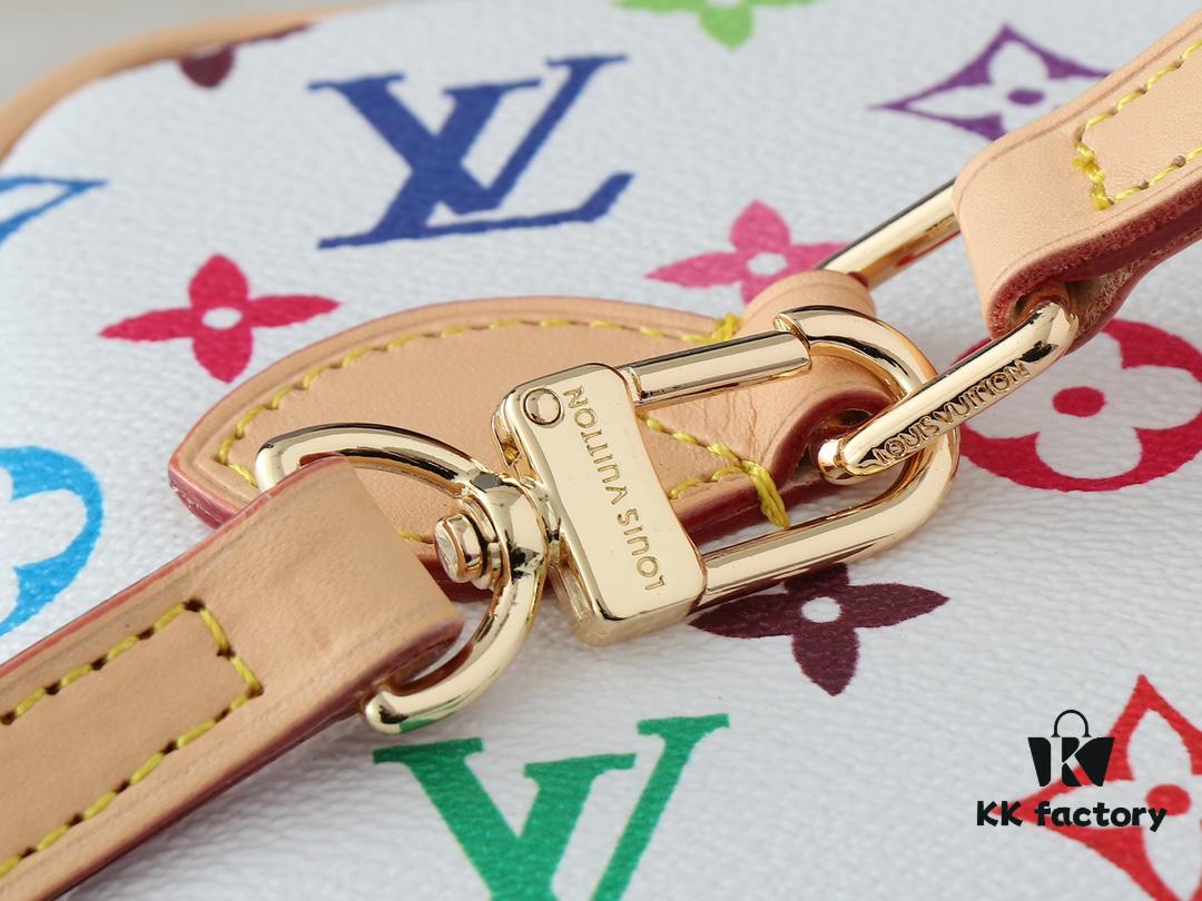 Upgraded Original M13747 M44495 M42265 M44936 M42263 LV Takashi Murakami Nice Mini Nano Pouch with Monogram Print in 33 Vibrant Colors, 2025 LV x Takashi Murakami Collaboration White Tricolor and Black Tricolor Twelve-Section Series, Popular Worldwide Among Celebrities