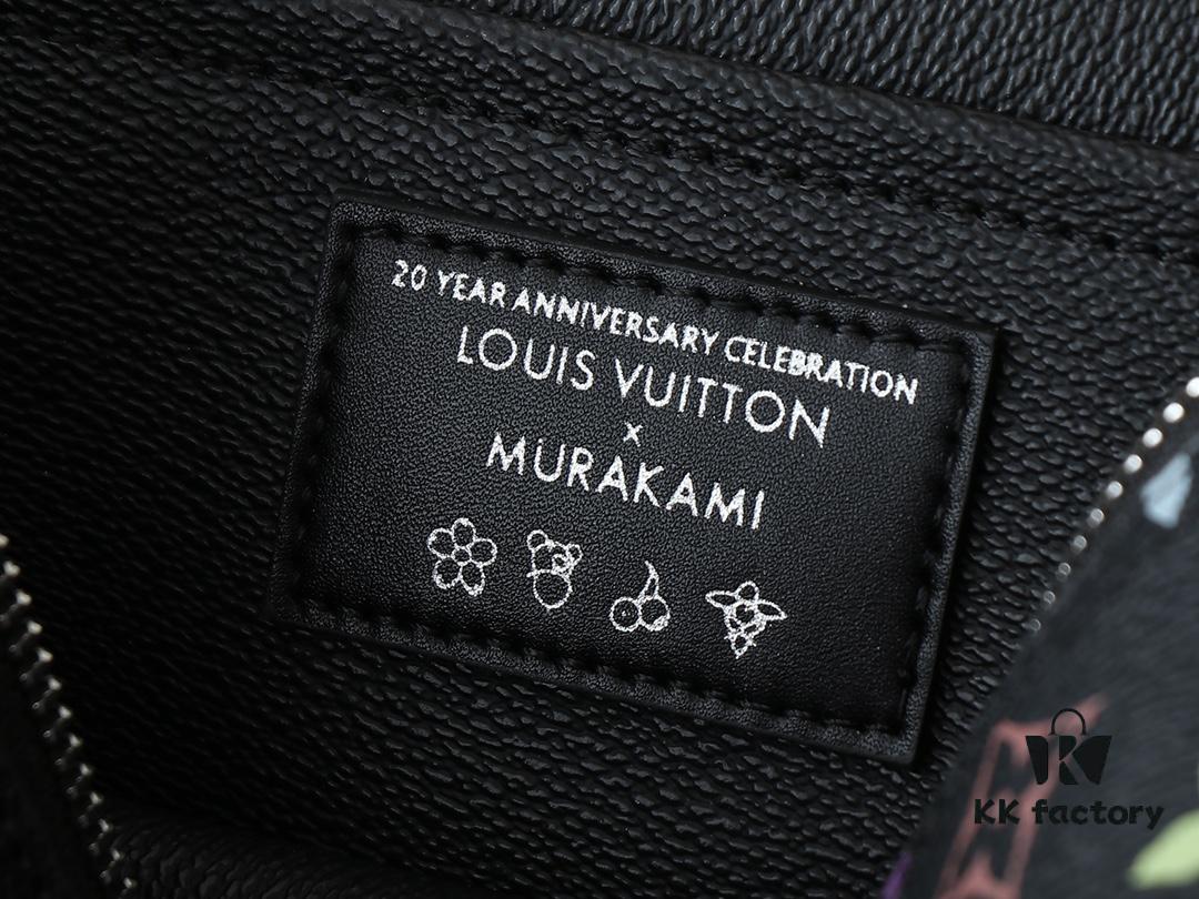 Upgraded Original M13747 M44495 M42265 M44936 M42263 LV Takashi Murakami Nice Mini Nano Pouch with Monogram Print in 33 Vibrant Colors, 2025 LV x Takashi Murakami Collaboration White Tricolor and Black Tricolor Twelve-Section Series, Popular Worldwide Among Celebrities