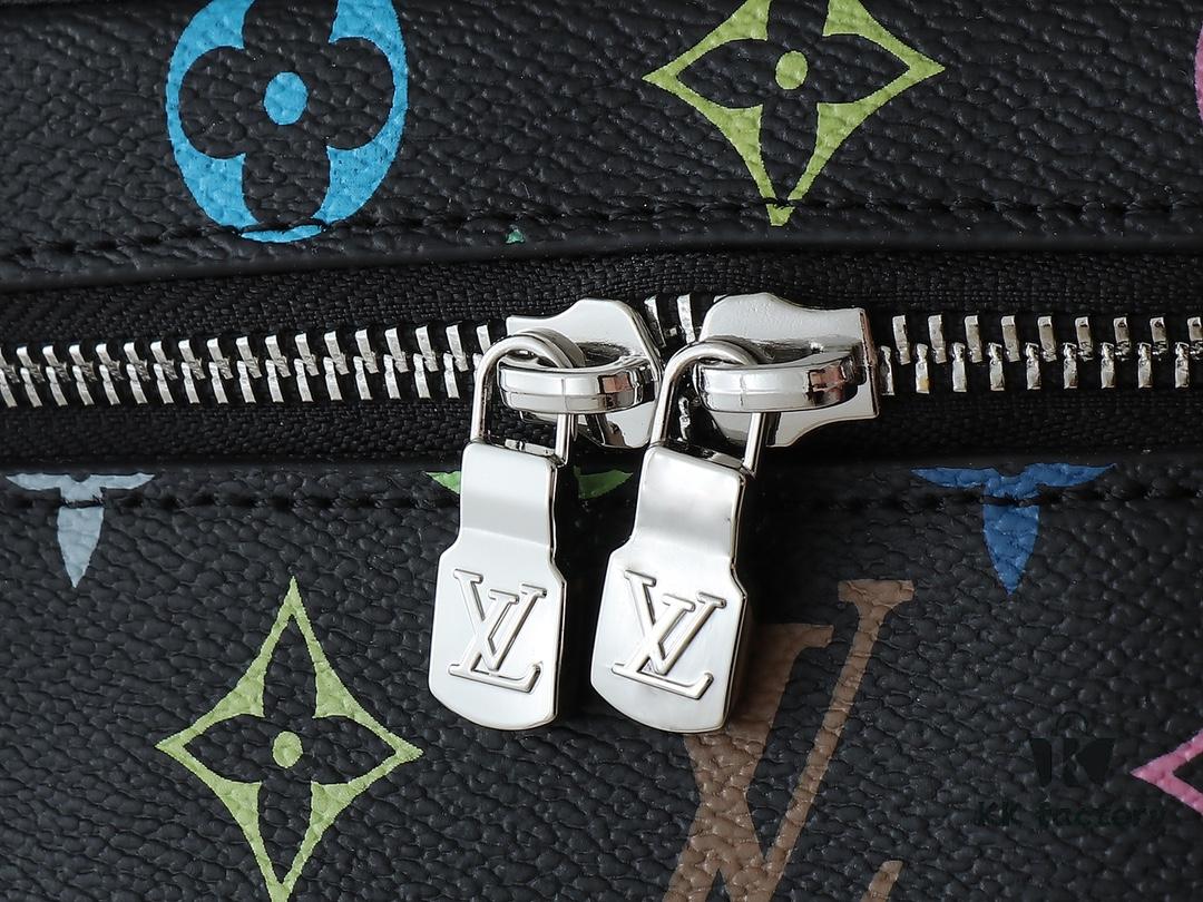 Upgraded Original M13747 M44495 M42265 M44936 M42263 LV Takashi Murakami Nice Mini Nano Pouch with Monogram Print in 33 Vibrant Colors, 2025 LV x Takashi Murakami Collaboration White Tricolor and Black Tricolor Twelve-Section Series, Popular Worldwide Among Celebrities