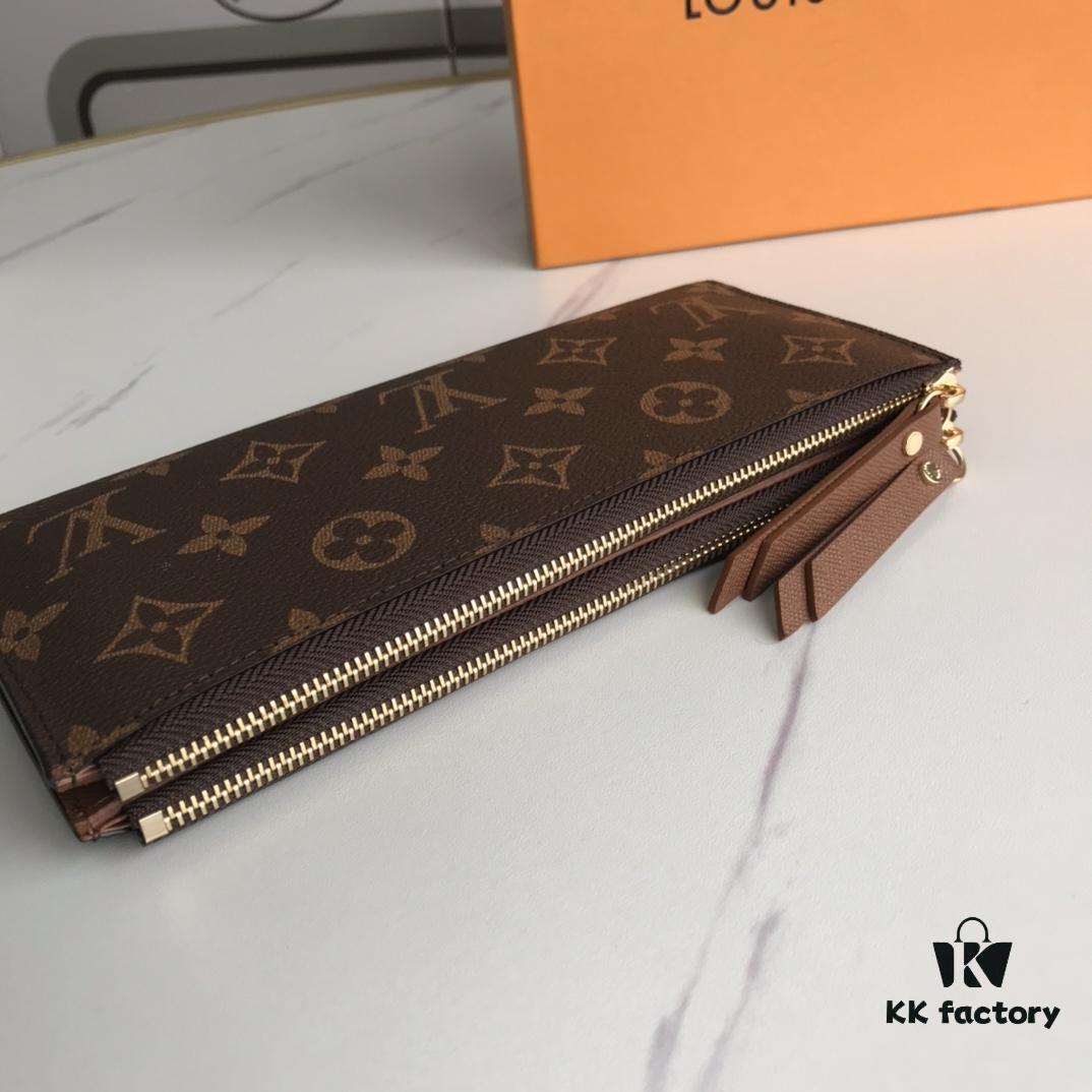 LV61269 Brand - Size: 21*9*2 - Stylish Adele Wallet in Classic Monogram Canvas with Colorful Leather Lining