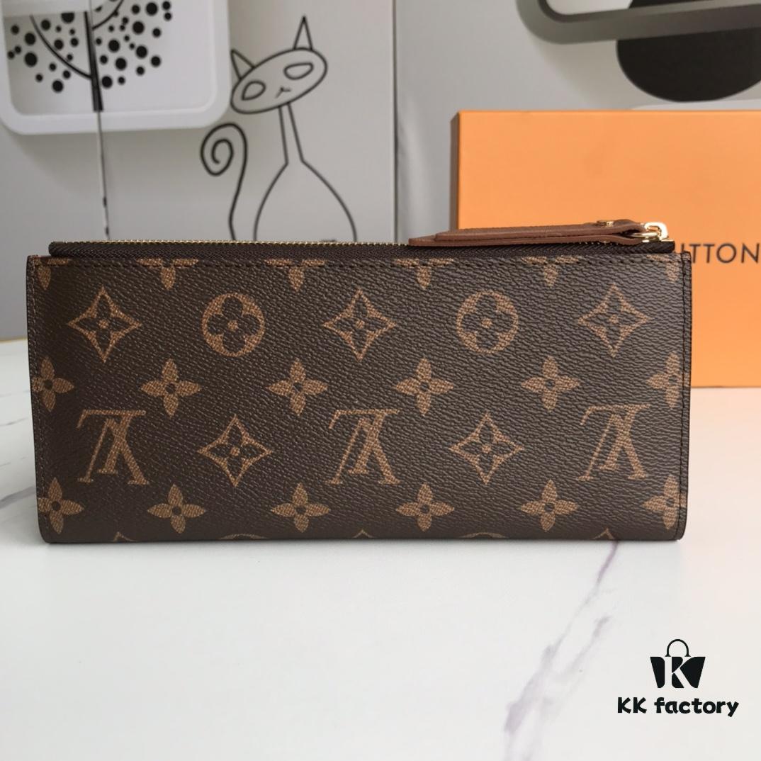 LV61269 Brand - Size: 21*9*2 - Stylish Adele Wallet in Classic Monogram Canvas with Colorful Leather Lining