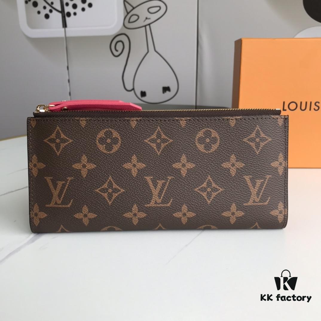 LV61269 Brand Adele Wallet in Monogram Canvas with Colorful Leather Lining