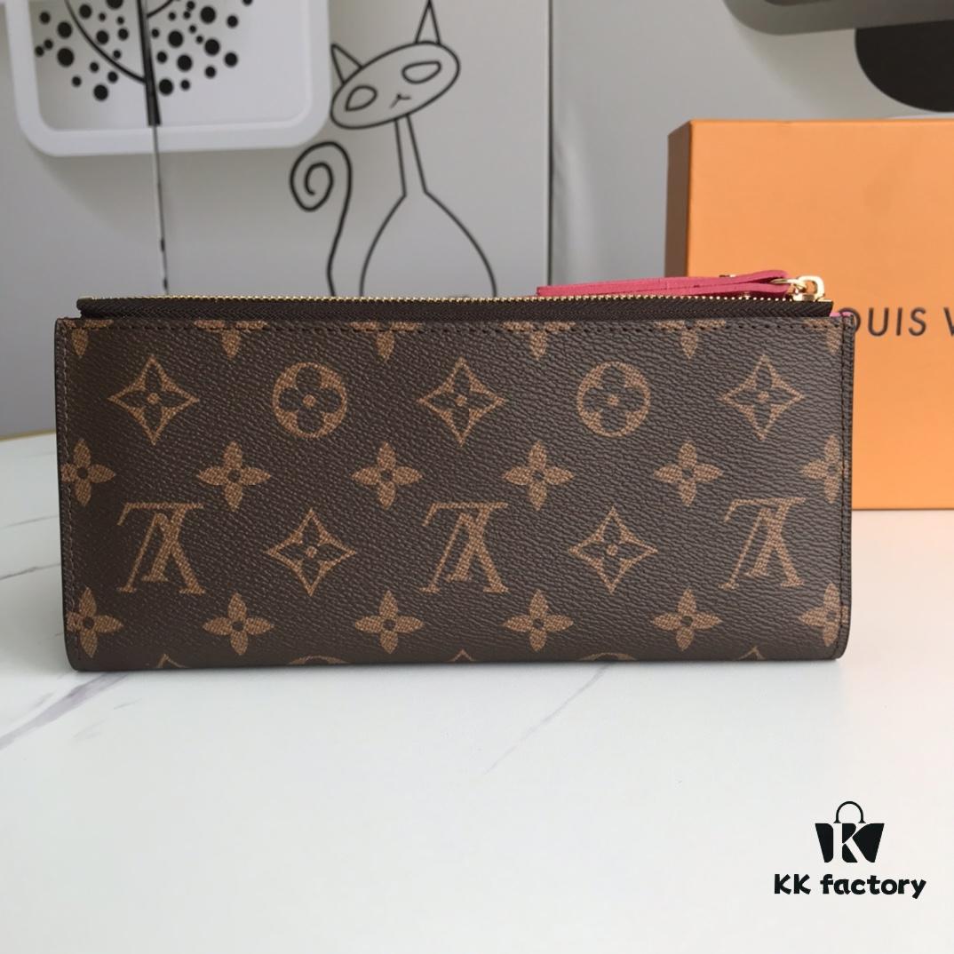 LV61269 Brand Adele Wallet in Monogram Canvas with Colorful Leather Lining
