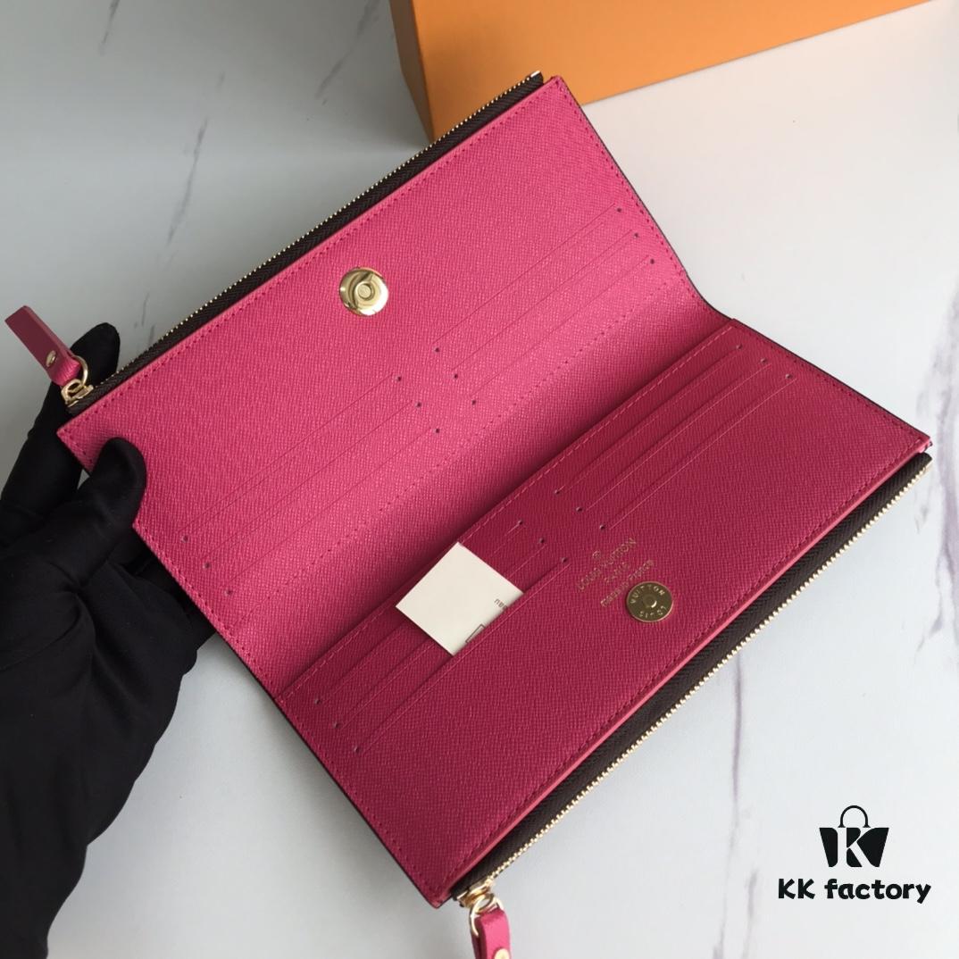 LV61269 Brand Adele Wallet in Monogram Canvas with Colorful Leather Lining