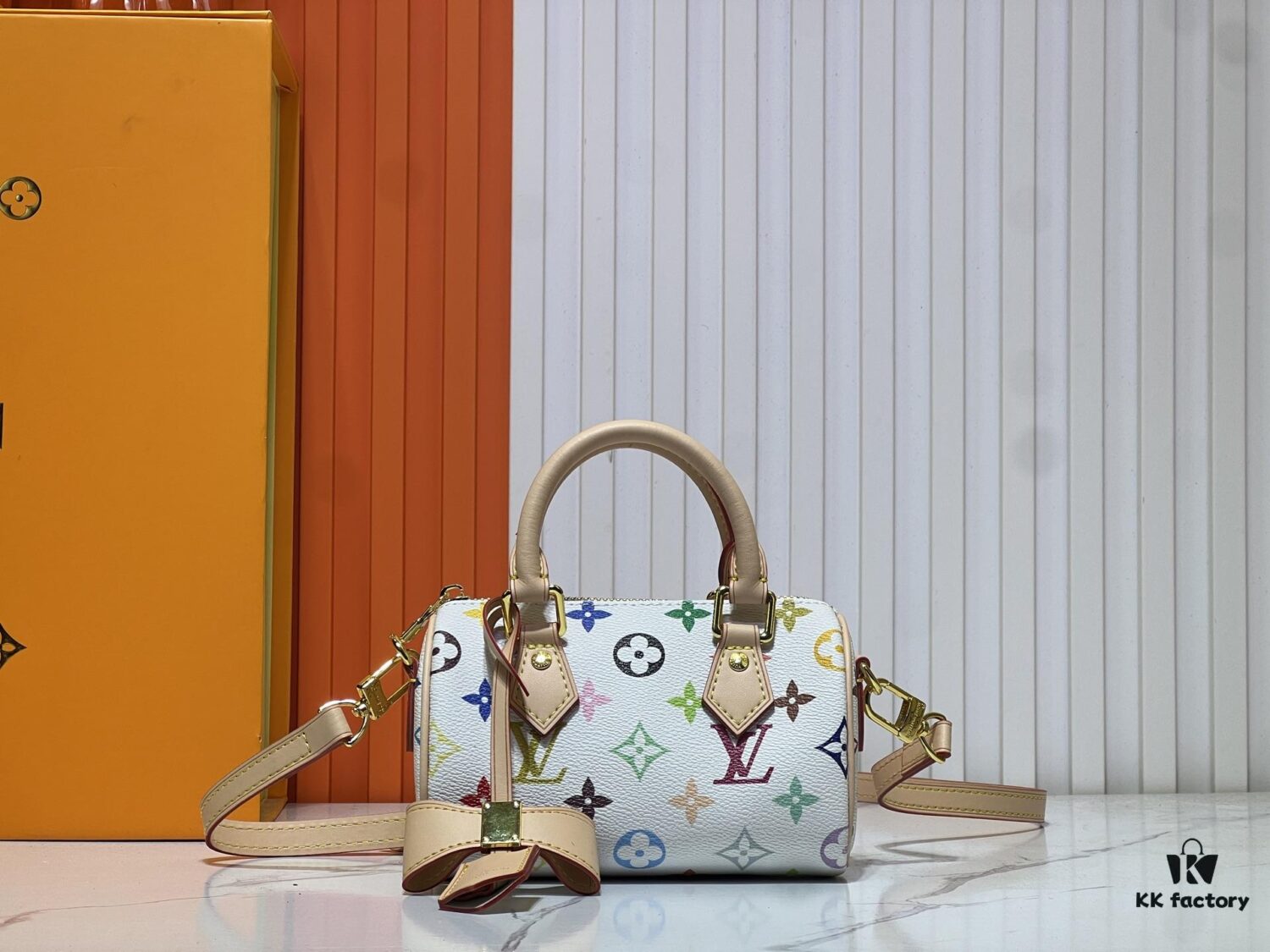 Upgraded Original M13391 M13406 M81085 LV x Murakami Collaboration Nano Speedy in Black Tricolor and White Tricolor