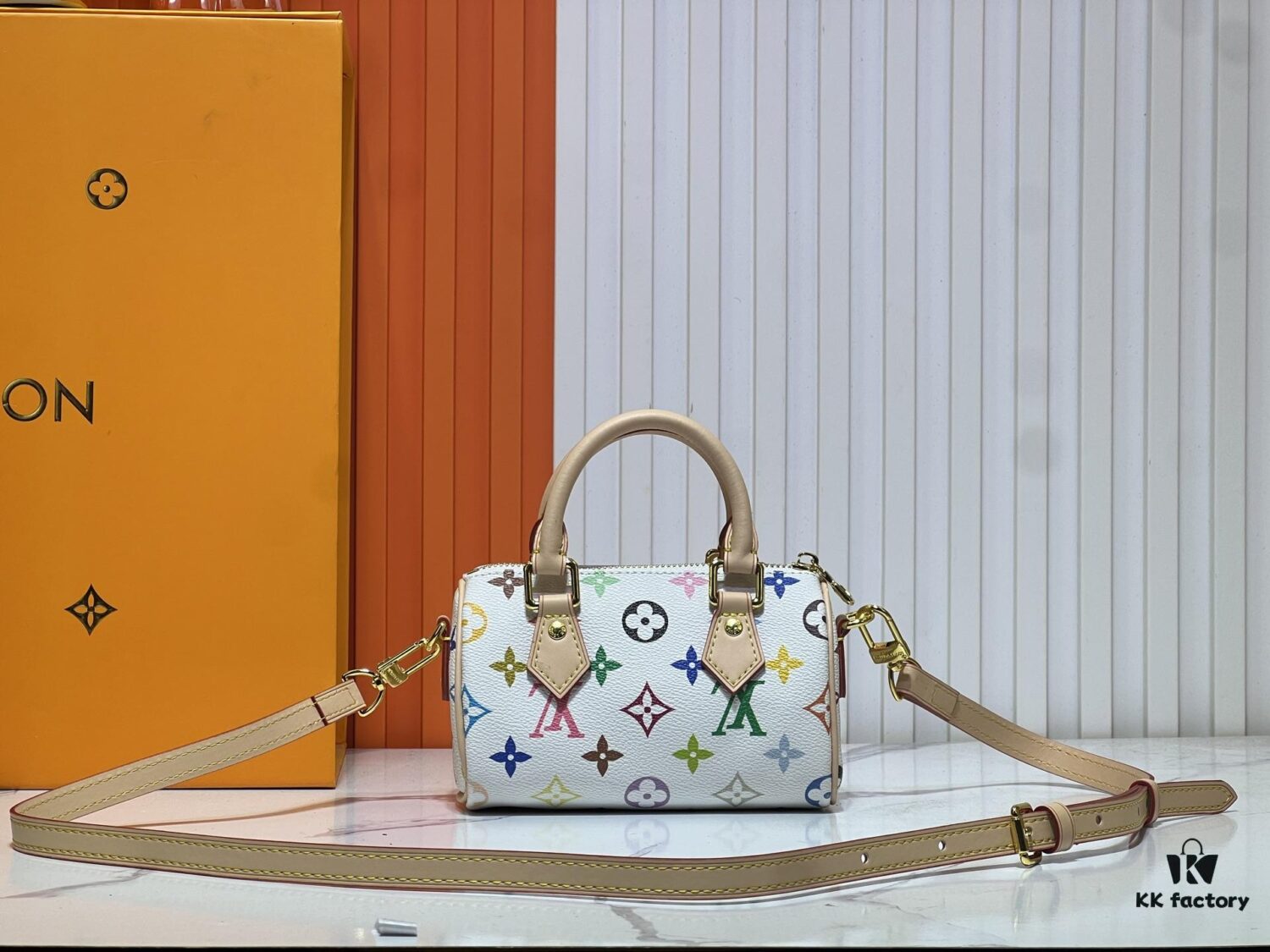 Upgraded Original M13391 M13406 M81085 LV x Murakami Collaboration Nano Speedy in Black Tricolor and White Tricolor