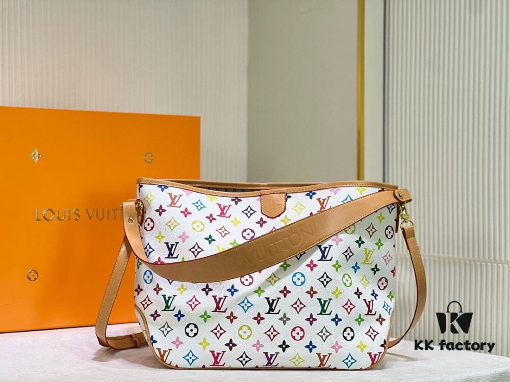 Upgraded Quality Exclusive Large White Color LV Vintage Tote Bag M44945, Recently Very Popular Online Sensation, Early Spring Newest Style, Small All-Match LV Upgraded Shopping Tote
