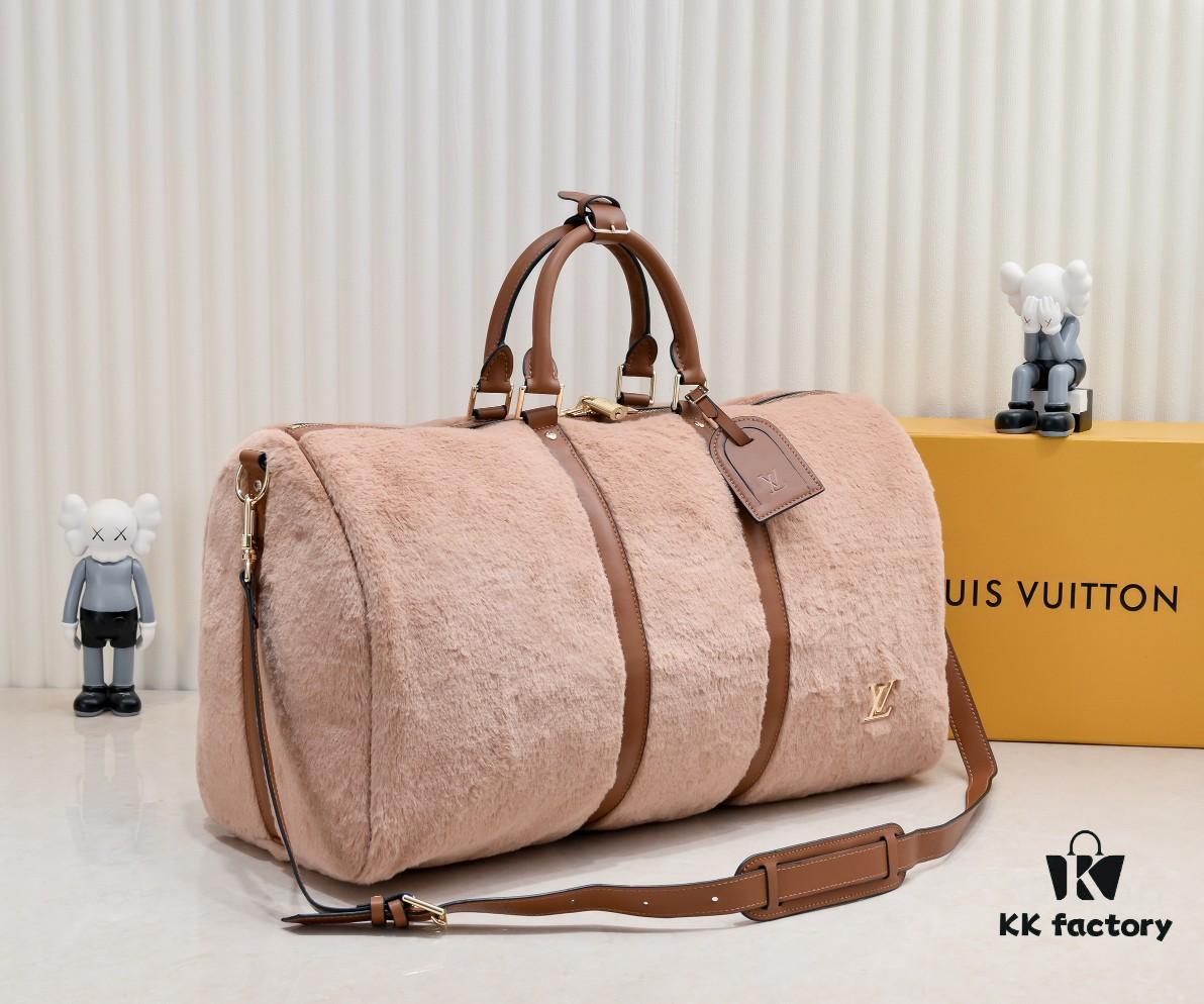 Exclusive Real Shot - Upgraded Version ‼️ M23108 Puffy Shearling Keepall Bandoulière 50