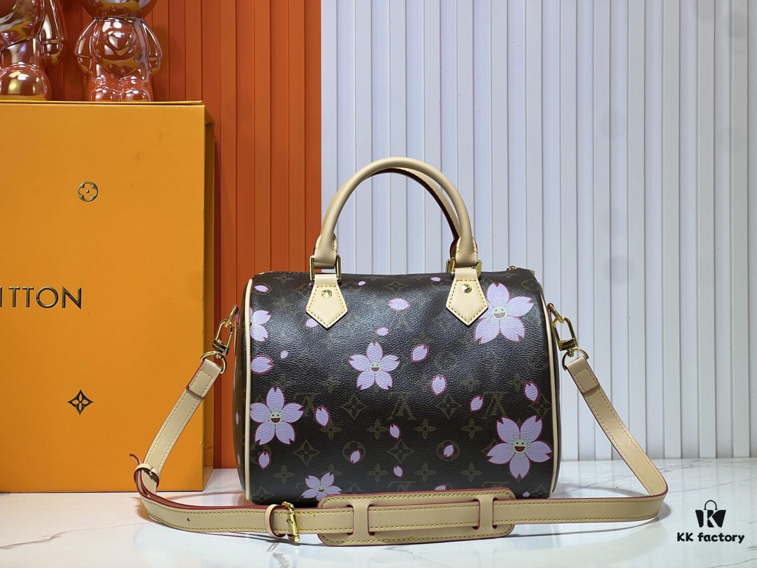 Upgraded Original M13805 M13257 M40390 LV x Murakami Collaboration Cherry Blossom 🌸 Nano Speedy Bag