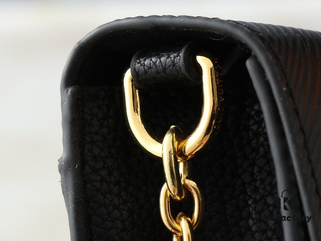 Upgraded Original M23756 Black, M12788 Black, M12789 Khaki Pochette Louise Chain Bag