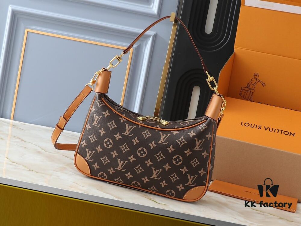 Upgraded Original M14196 Monogram Unisex 2025 Early Spring Soft Leather Series Horn Hobo Bag