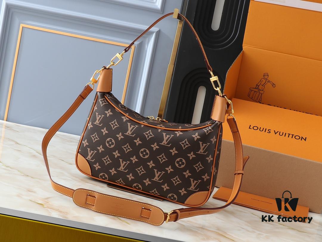 Upgraded Original M14196 Monogram Unisex 2025 Early Spring Soft Leather Series Horn Hobo Bag