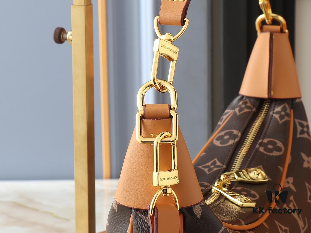 Upgraded Original M14196 Monogram Unisex 2025 Early Spring Soft Leather Series Horn Hobo Bag