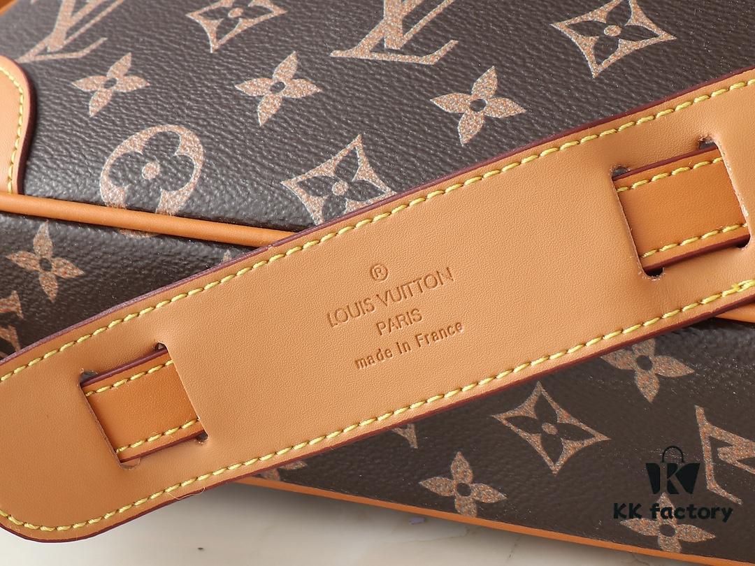 Upgraded Original M14196 Monogram Unisex 2025 Early Spring Soft Leather Series Horn Hobo Bag