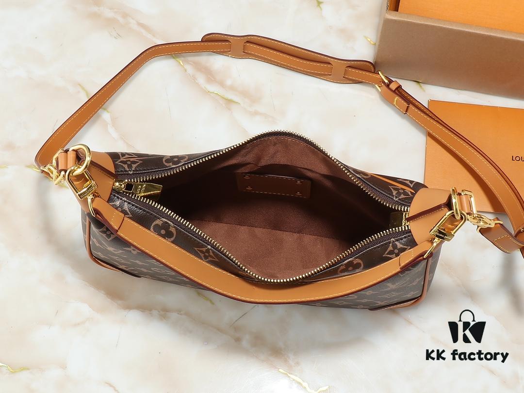 Upgraded Original M14196 Monogram Unisex 2025 Early Spring Soft Leather Series Horn Hobo Bag