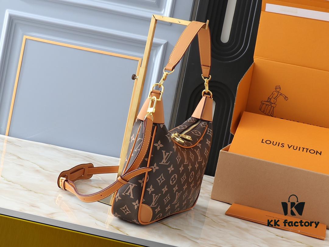 Upgraded Original M14196 Monogram Unisex 2025 Early Spring Soft Leather Series Horn Hobo Bag