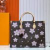 M45039 M13668!🔥Lv & Murakami Cherry Blossom 🌸 OnTheGo New Version Legendary ONTHEGO Tote Bag