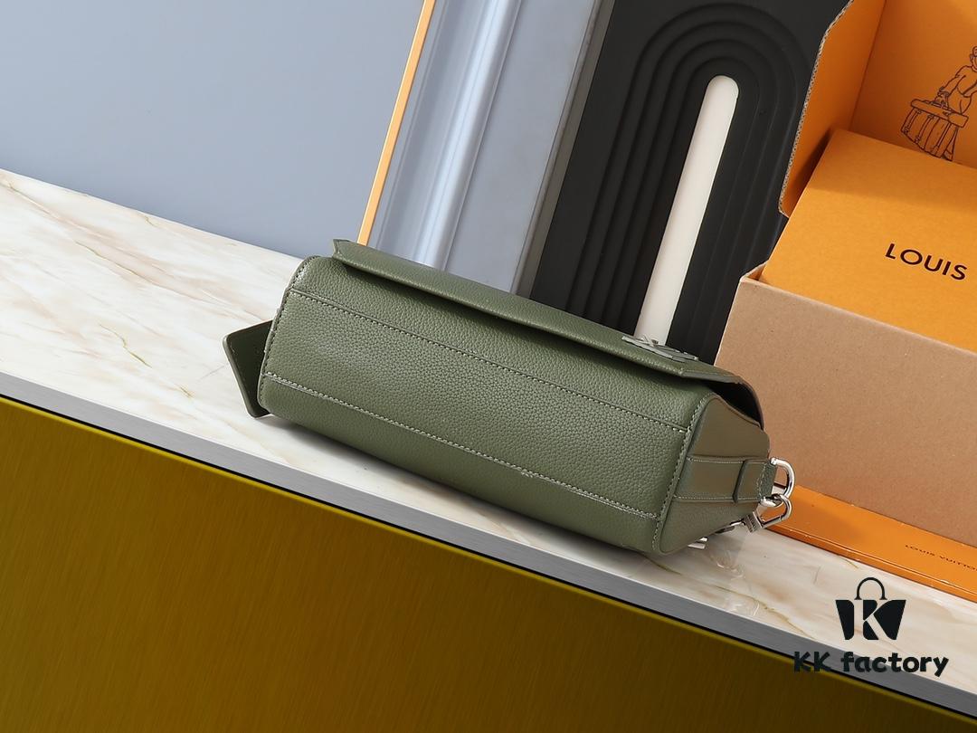 Upgraded Original Takeoff Small Aerogram Messenger Bag in Black and Military Green