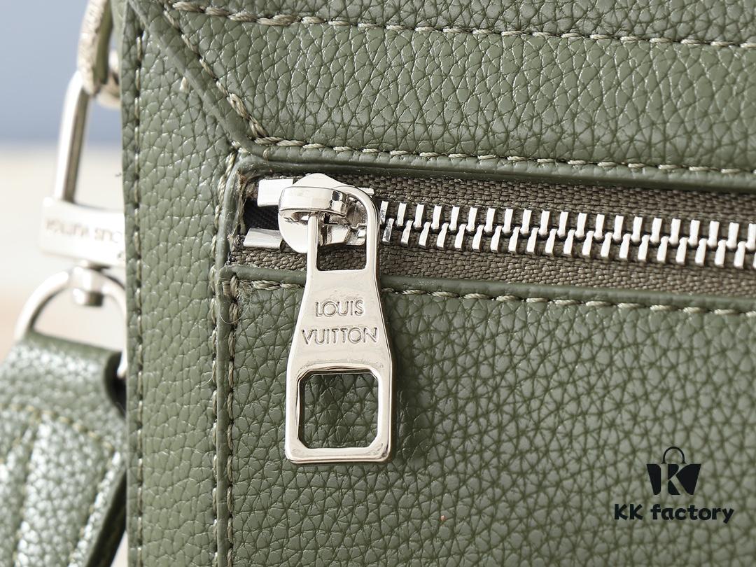 Upgraded Original Takeoff Small Aerogram Messenger Bag in Black and Military Green