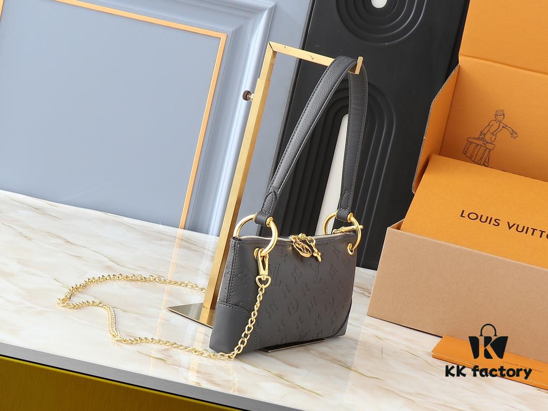 Upgraded Original 🔥Chain Strap🔥 M12174 Pochette Sèvres from LV Ski Collection, Ready to Shine in 'Glittering' Gunmetal Tone