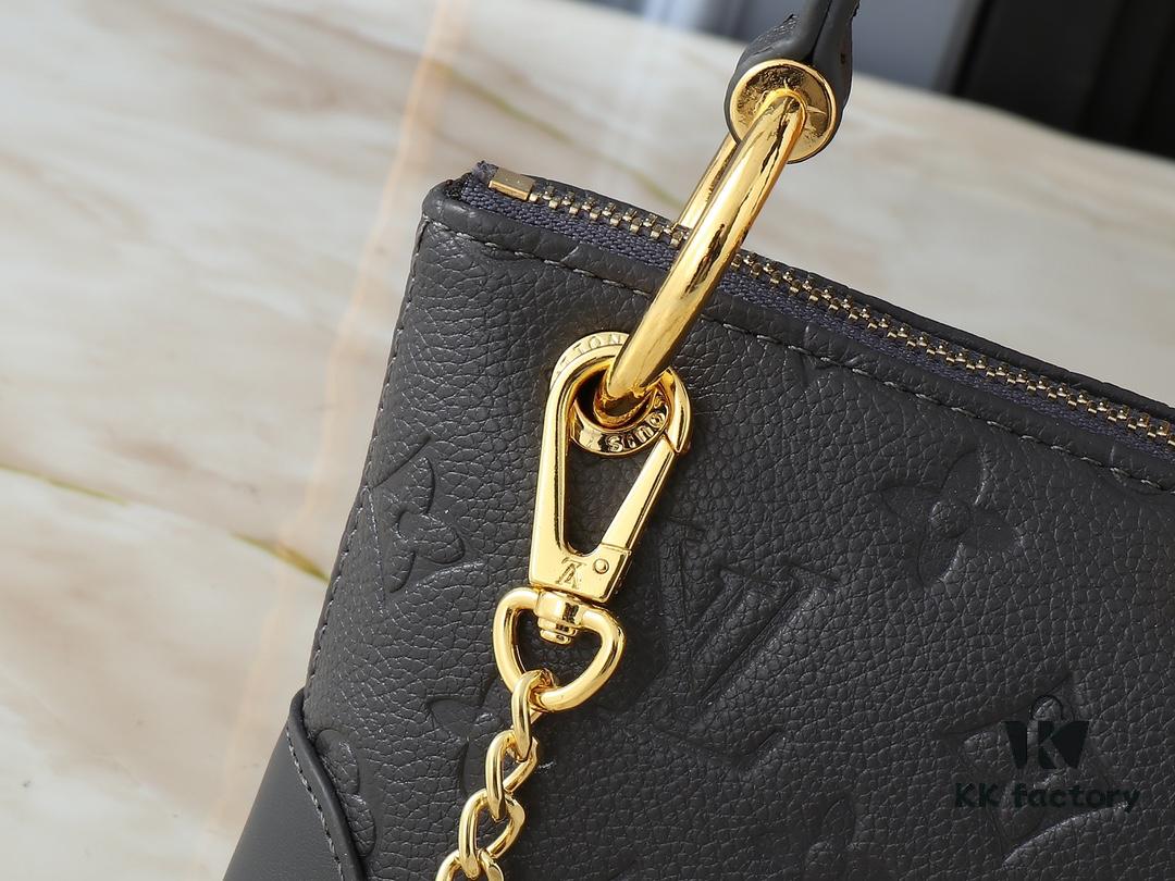 Upgraded Original 🔥Chain Strap🔥 M12174 Pochette Sèvres from LV Ski Collection, Ready to Shine in 'Glittering' Gunmetal Tone