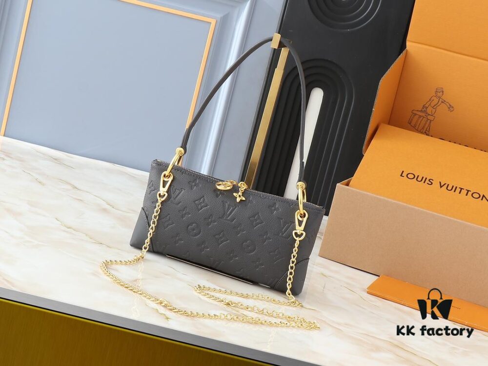 Upgraded Original 🔥Chain Strap🔥 M12174 Pochette Sèvres from LV Ski Collection, Ready to Shine in 'Glittering' Gunmetal Tone