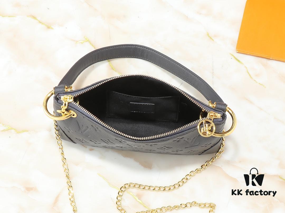 Upgraded Original 🔥Chain Strap🔥 M12174 Pochette Sèvres from LV Ski Collection, Ready to Shine in 'Glittering' Gunmetal Tone