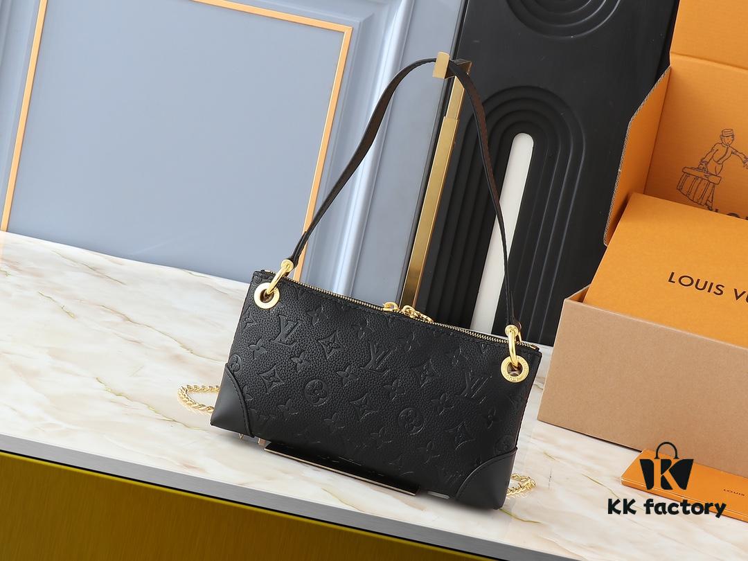 Upgraded Original 🔥Chain Strap🔥 M12174 This Pochette Sèvres Belongs to the LV Ski Collection, Ready to Shine in a 'Glittering' Gun-Metallic Tone