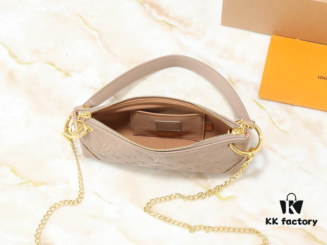 Upgraded Original 🔥Chain Strap🔥 M12174 Pochette Sèvres in LV Ski Collection, Shining in Sleek Gunmetal Tone