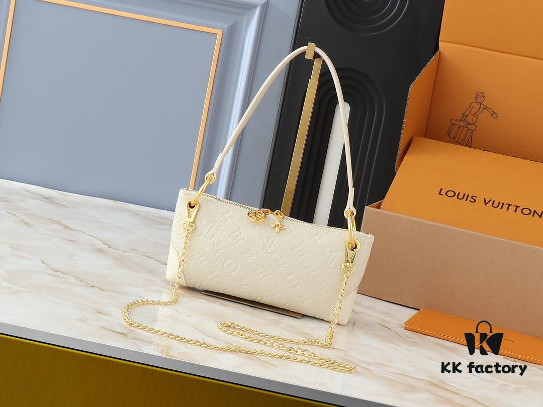 Upgraded Original 🔥Chain Strap🔥 M12174 Pochette Sèvres from LV Ski Collection, Ready to Shine in 'Lustrous' Gun-Metallic Tone