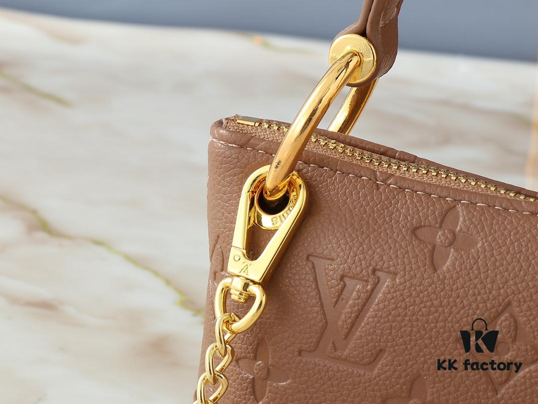 Upgraded Original 🔥Chain Strap🔥 M12174 Pochette Sèvres from LV Ski Collection, Ready to Shine in 'Glittering' Gun-Metallic Tone