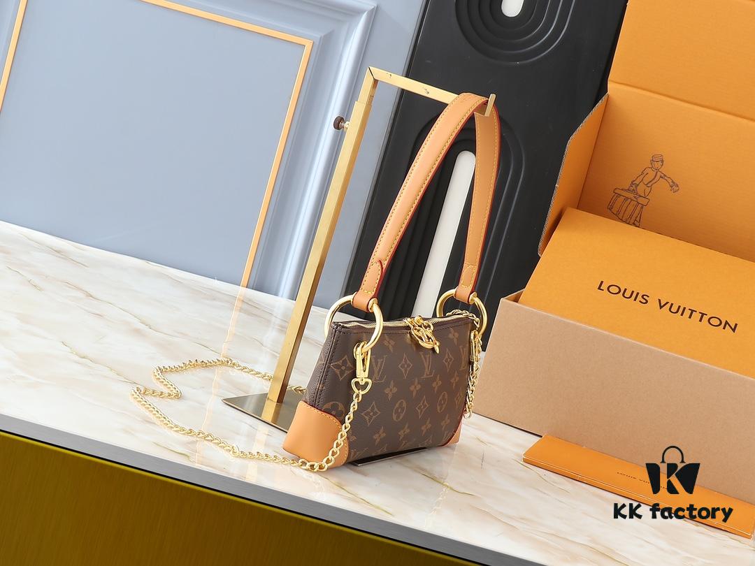 Upgraded Original 🔥Chain Strap🔥 M12174 Pochette Sèvres from LV Ski Collection, Ready to Shine in 'Glittering' Gunmetal Tone