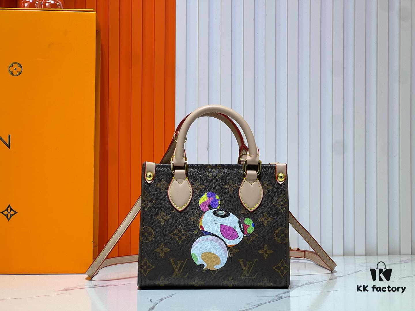 M46993 M13668!🔥Lv & Murakami Takashi 🐼 Panda Print OnTheGo BB New Version