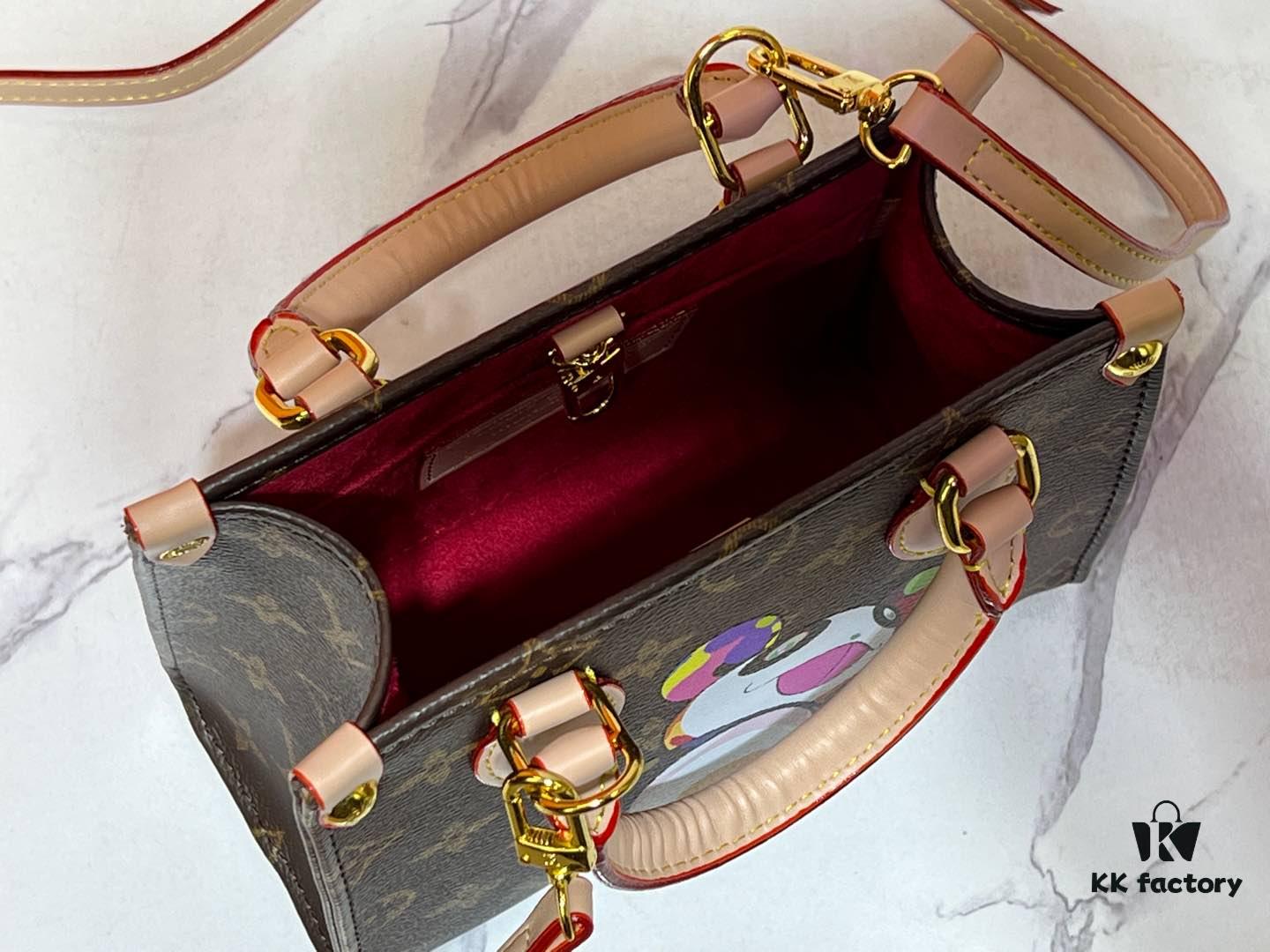 M46993 M13668!🔥Lv & Murakami Takashi 🐼 Panda Print OnTheGo BB New Version