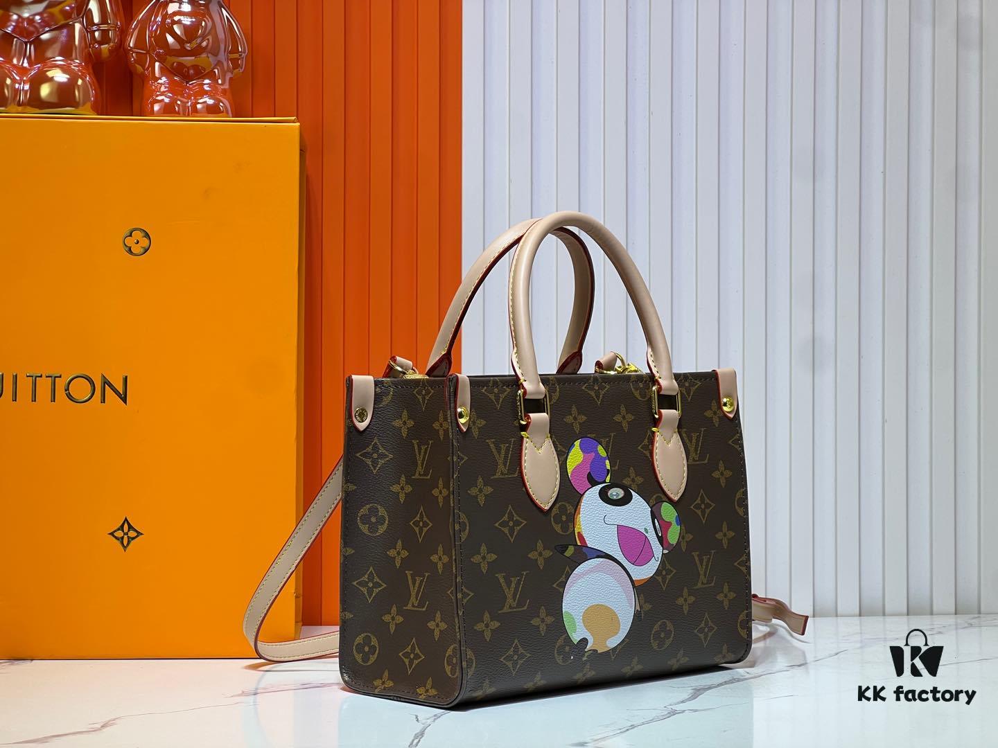 M45659 M13668!🔥Lv & Murakami Takashi 🐼 Panda Print OnTheGo PM New Version