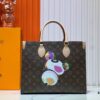 M45039 M13668!🔥Lv & Murakami 🐼 Panda Print OnTheGo New Version Legendary ONTHEGO Tote Bag